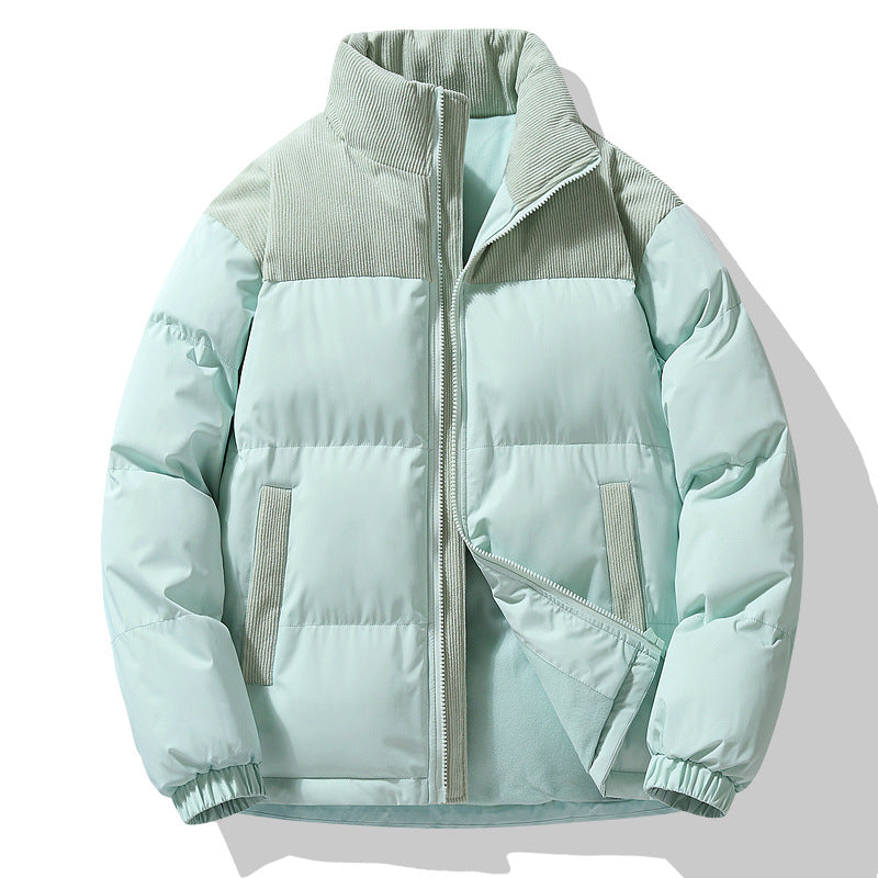 Damen Steppjacke mit Cord-Einsätzen, wattierter Thermofüllung und Stehkragen Nord Taschen
