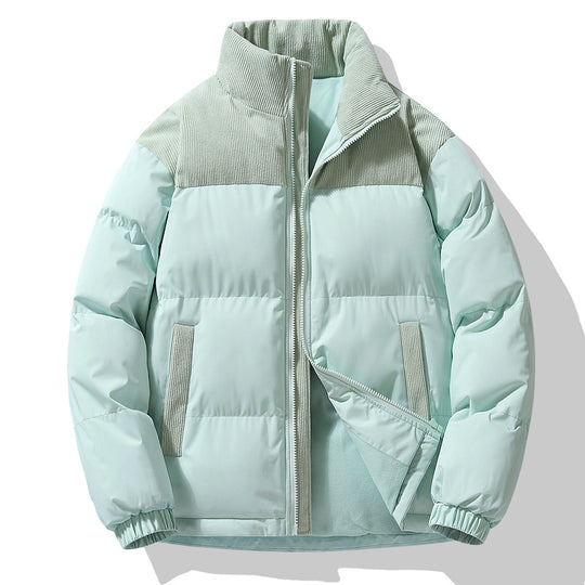 Damen Steppjacke mit Cord-Einsätzen, wattierter Thermofüllung und Stehkragen Nord Taschen