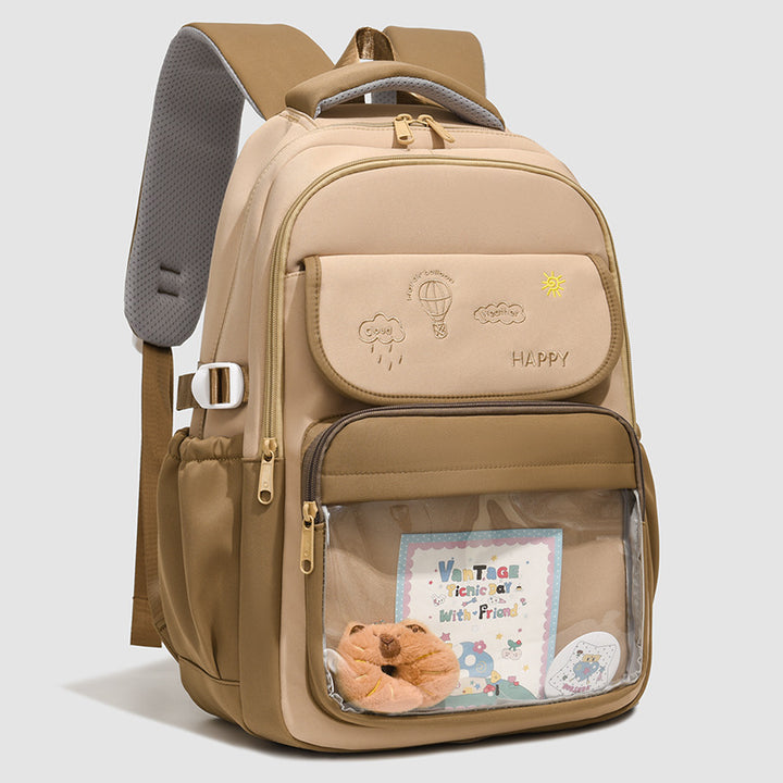Damen Freizeit-Rucksack mit transparentem Sichtfach und kreativem Aufdruck Nord Taschen