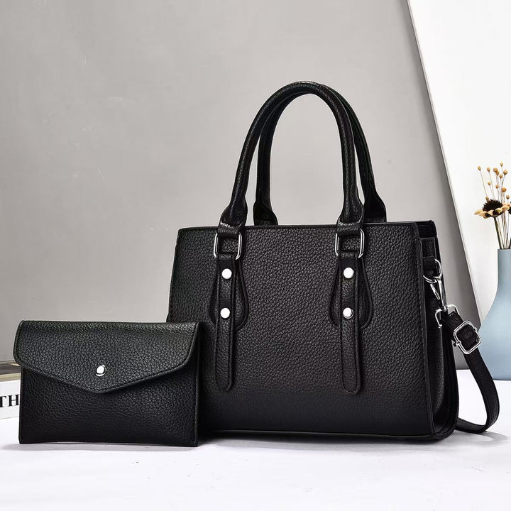 Damen Henkeltasche mit abnehmbarer Clutch und strukturiertem Design Nord Taschen