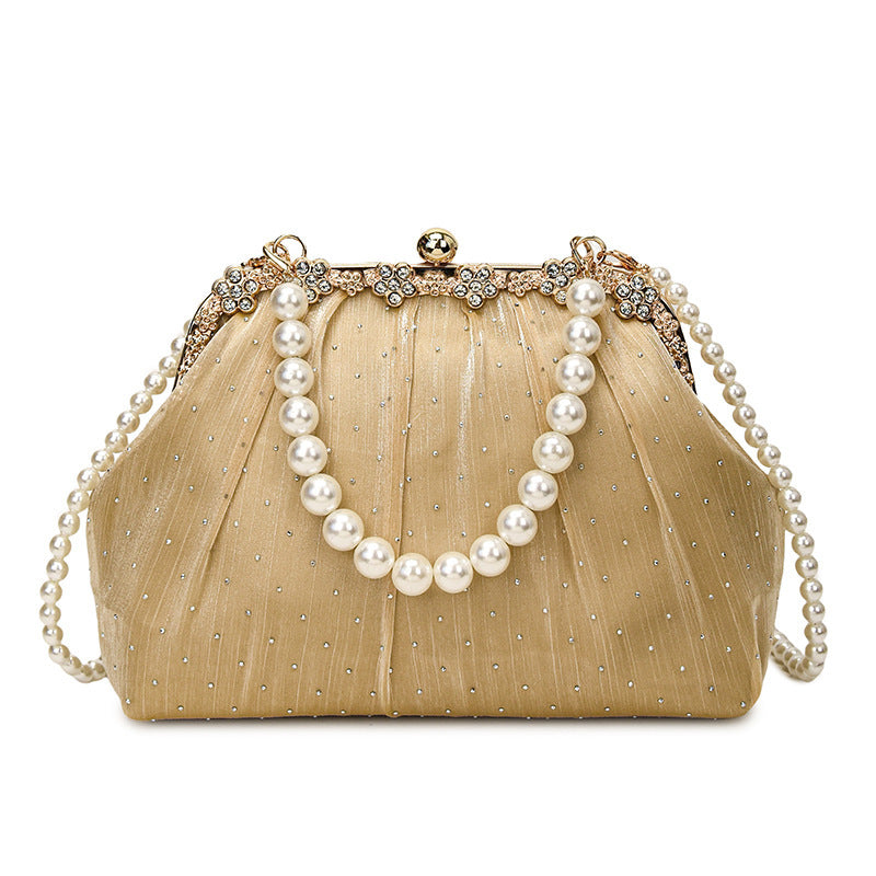 Damen elegante Umhängetasche mit Perlenbesatz Nord Taschen