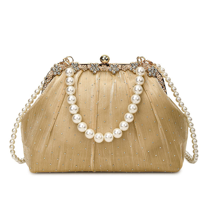 Damen elegante Umhängetasche mit Perlenbesatz Nord Taschen