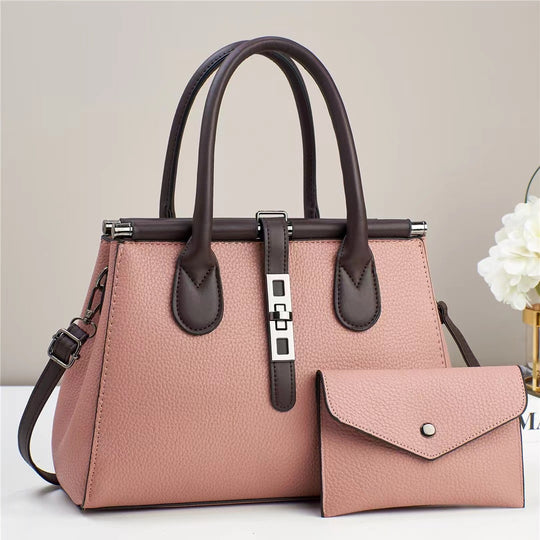 Damen Handtasche mit eleganten Akzenten und abnehmbarer Clutch Nord Taschen
