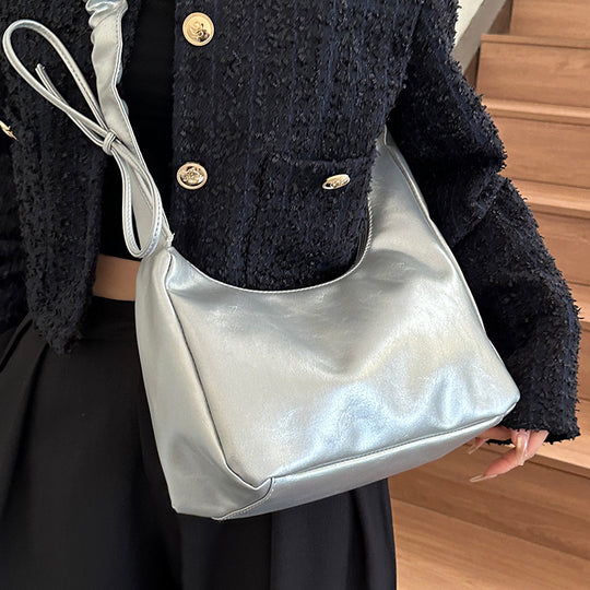 Damen Hobo-Tasche mit stilvollem geflochtenem Schultergurt und elegantem Knotenverschluss Nord Taschen