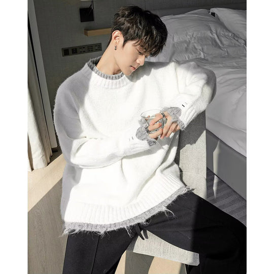 Damen Kuscheliger Oversized Pullover mit raffiniertem Schnitt Nord Taschen