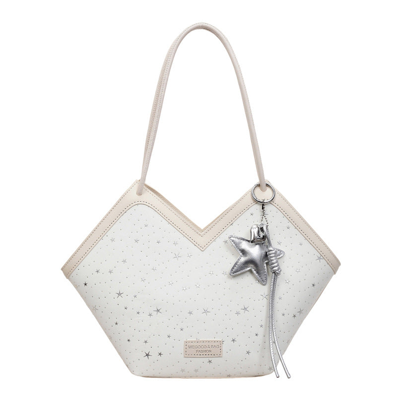 Damen asymmetrische Handtasche mit funkelndem Sternenmotiv Nord Taschen