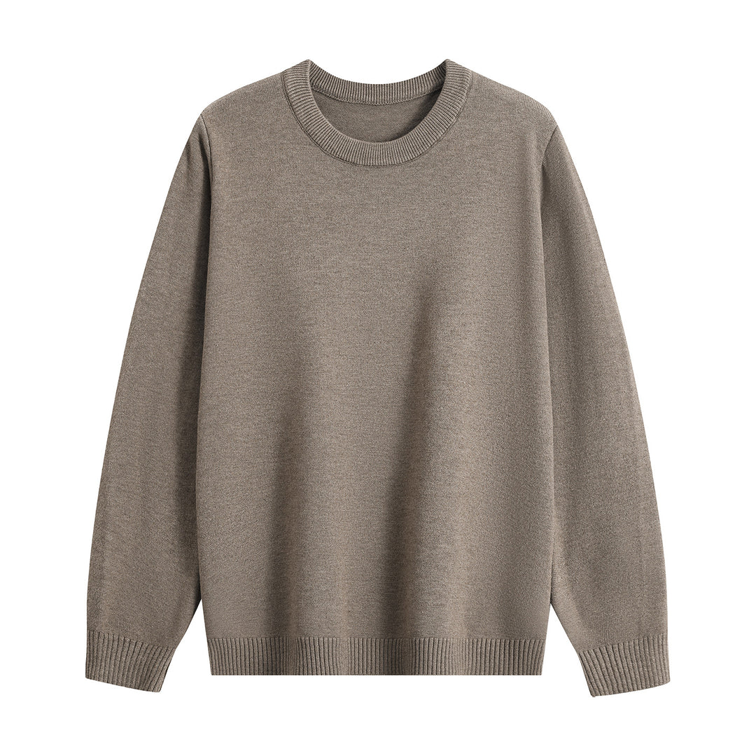 Unisex Oversize Rundhals-Pullover aus schwerer Baumwollmischung mit gerippten Bündchen Nord Taschen