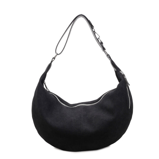 Damen lässige Hobo-Tasche aus weichem Veloursleder mit praktischen Fächern Nord Taschen