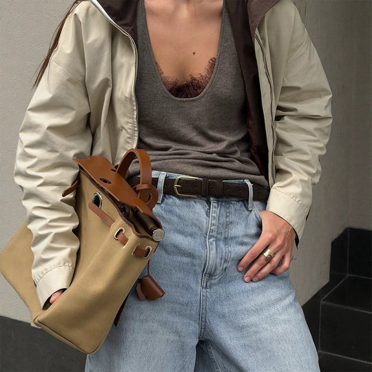Damen Leichte Bomberjacke im Colorblock‑Stil mit hohem Stehkragen Nord Taschen