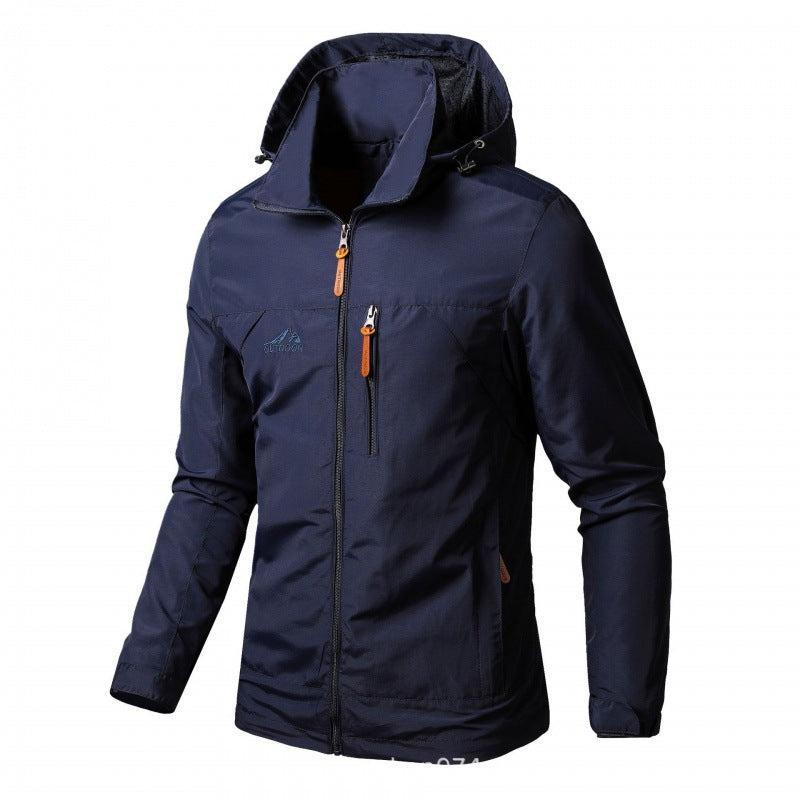 Herren  leichte wasserabweisende Softshelljacke mit Kapuze und Sicherheitsreißverschluss Nord Taschen