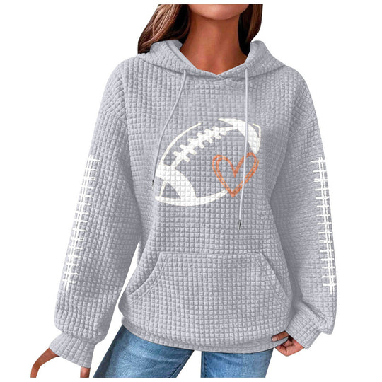 Damen Bequemer Kapuzenpullover mit Herzmotiv Nord Taschen