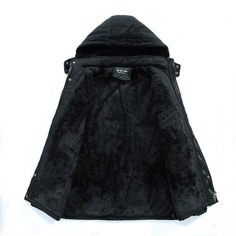 Herren City-Parka mit Teddyfutter, Kapuze und winddichter Innenleiste Nord Taschen
