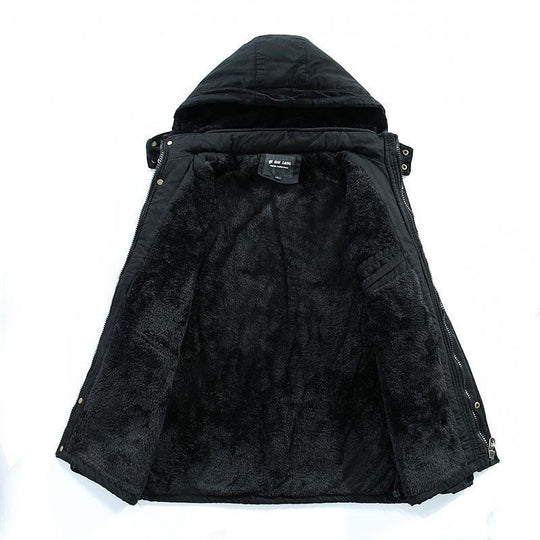 Herren City-Parka mit Teddyfutter, Kapuze und winddichter Innenleiste Nord Taschen