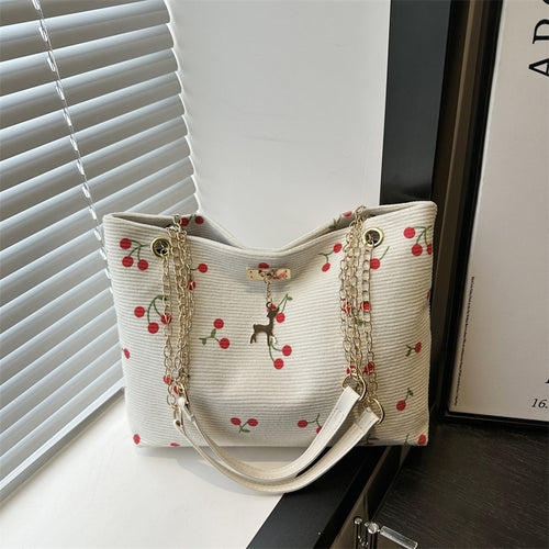 Damen Umhängetasche mit floralem Kirschmotiv Nord Taschen