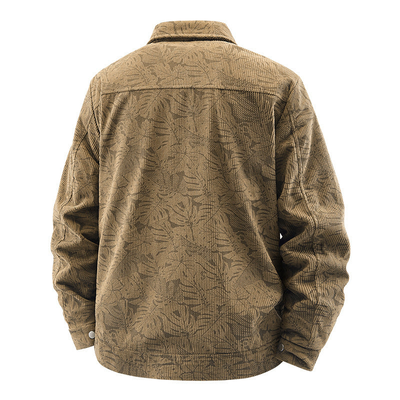Herren Gemusterte Baumwolljacke Nord Taschen