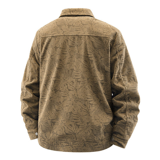 Herren Gemusterte Baumwolljacke Nord Taschen