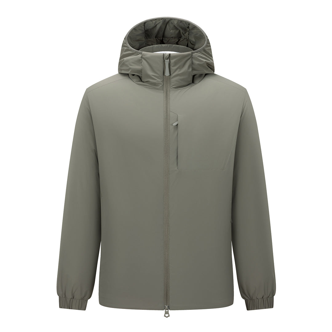 Herren Leichte wasserdichte Softshell-Regenjacke mit Kapuze und versteckter Brusttasche Nord Taschen