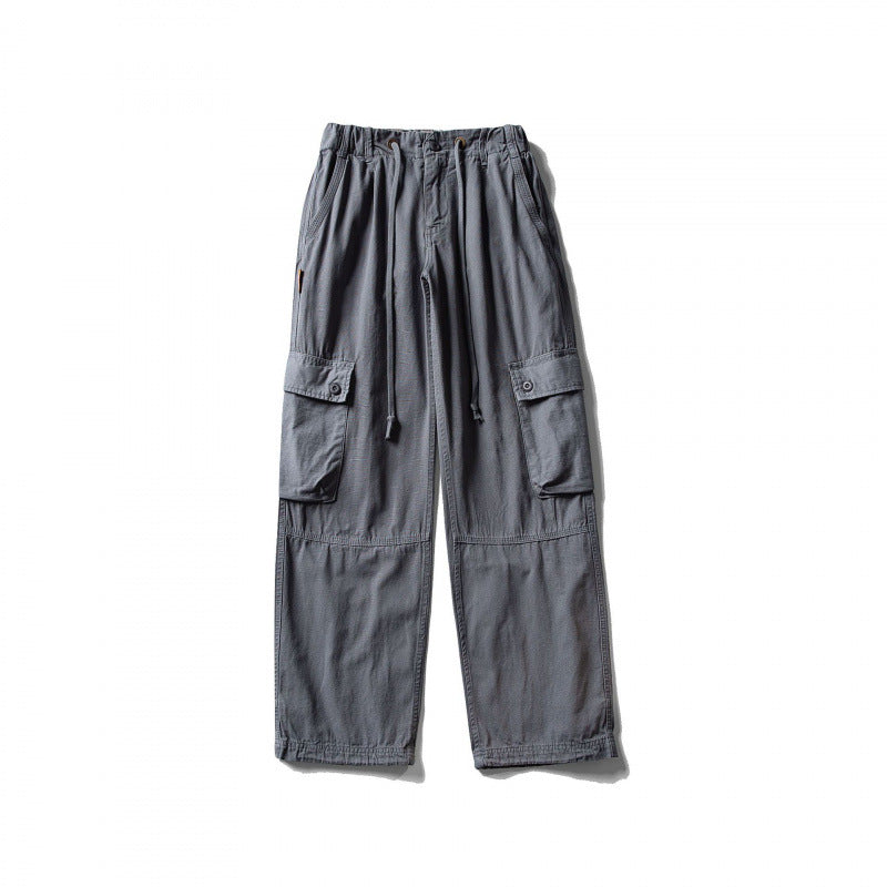 Herren Cargo-Hose mit weitem Bein, elastischem Tunnelzugbund und aufgesetzten Klappentaschen Nord Taschen