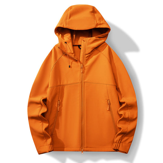 Herren Atmungsaktive Softshell-Hybridjacke mit Kapuze, Fleece-Innenfutter und Zwei-Wege-Reißverschluss Nord Taschen