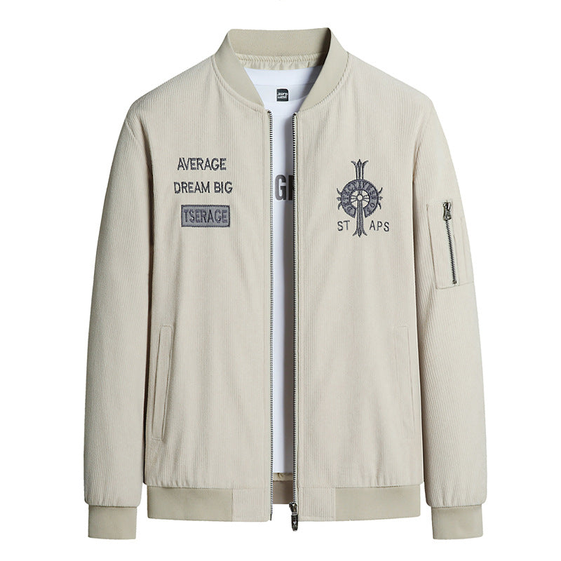 Herren Modische Bomberjacke mit Stickerei Nord Taschen