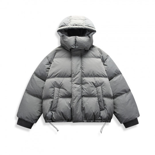 Unisex Kurze Steppjacke mit Kapuze, hohem Stehkragen und verstellbarem Saum Nord Taschen