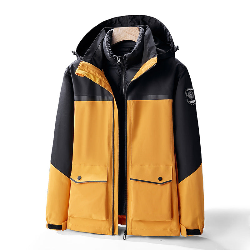 Herren Zweilagiger Wetterparka mit herausnehmbarer Isolations-Innenjacke und Utility-Taschen Nord Taschen
