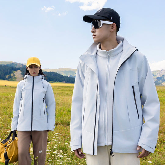 Herren zweilagige Softshell‑Outdoorjacke mit herausnehmbarem Fleece‑Innenlayer, wind‑ und wasserabweisend Nord Taschen