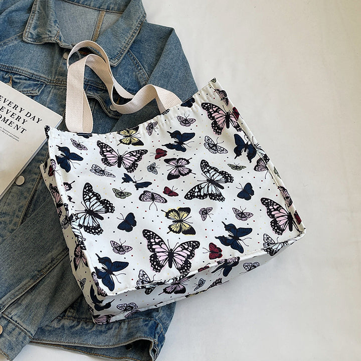 Damen praktische Tragetasche mit buntem Schmetterlingsmuster Nord Taschen