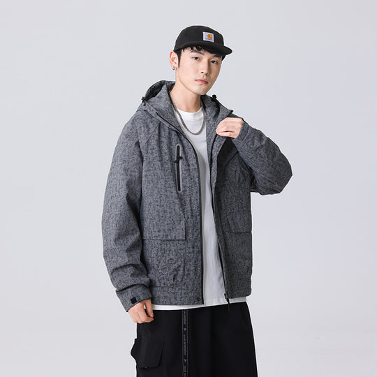 Herren Urban-Technical Field-Parka mit hochschließendem Kragen, schräge Brustpatte und verdeckten Reißverschlüssen Nord Taschen