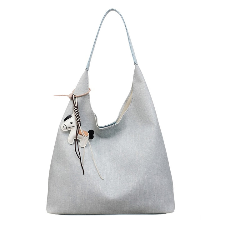 Damen lässige Stofftasche mit verspieltem Anhänger Nord Taschen
