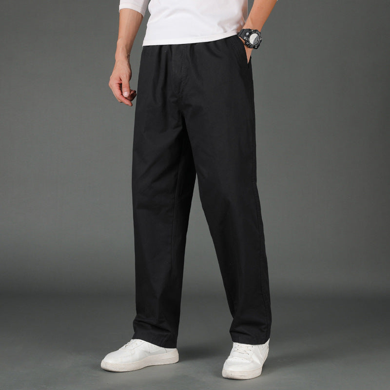 Herren Weite Baumwoll-Chinohose im Relaxed-Fit mit elastischem Komfortbund & verdeckten Eingriffstaschen Nord Taschen