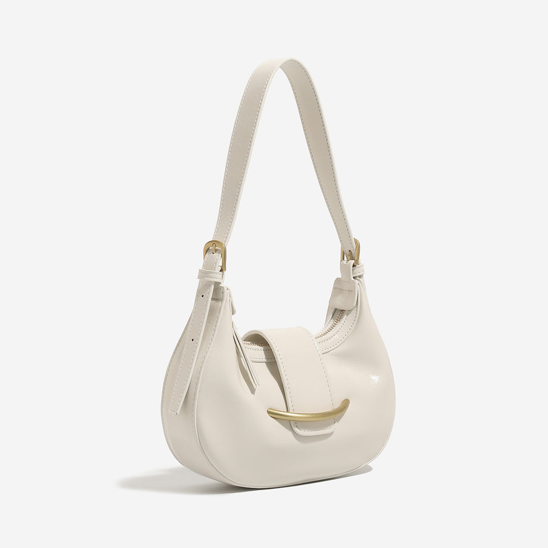 Damen Umhängetasche mit luxuriösem Finish und geschwungenem Trageriemen Nord Taschen