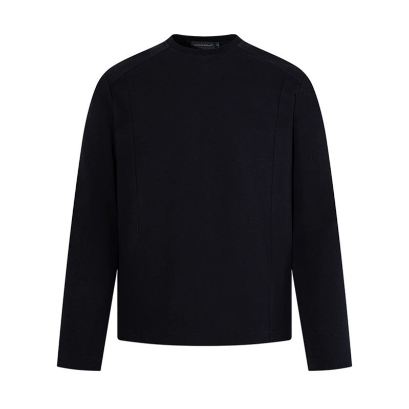 Herren Langarmshirt mit Rundhalsausschnitt aus meliertem Baumwollmix Nord Taschen