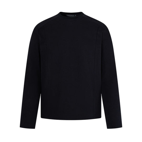 Herren Langarmshirt mit Rundhalsausschnitt aus meliertem Baumwollmix Nord Taschen