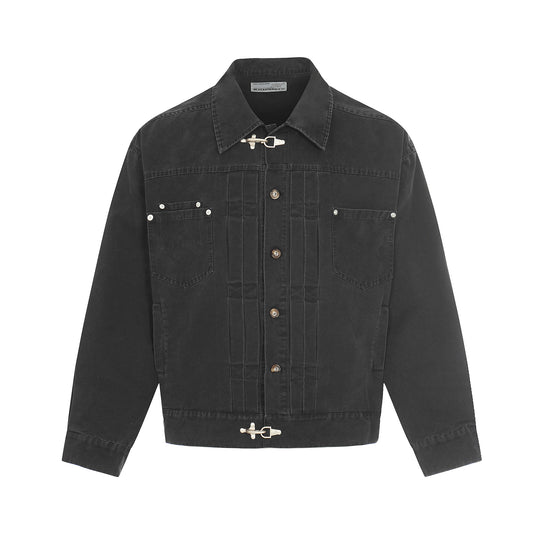 Herren Canvas-Utility-Blousonjacke mit Tunnelzug und Ziersteppungen Nord Taschen