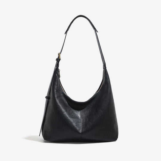 Damen Hobo-Tasche aus edlem Leder mit verstellbarem Schulterriemen Nord Taschen