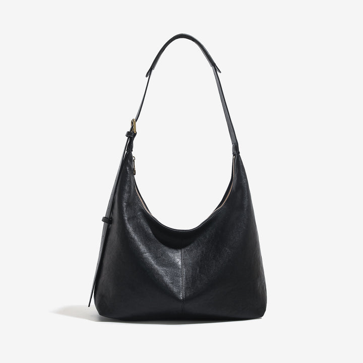 Damen Hobo-Tasche aus edlem Leder mit verstellbarem Schulterriemen Nord Taschen