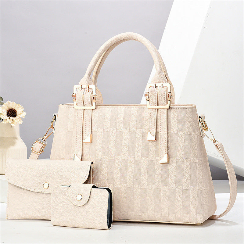 Damen Designer-Handtasche mit strukturiertem Obermaterial und abnehmbaren Mini-Accessoires Nord Taschen