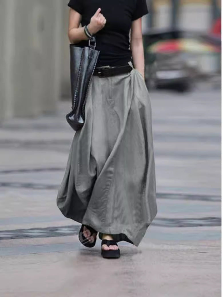 Damen Maxirock mit fließendem Schnitt und elegantem Fall Nord Taschen