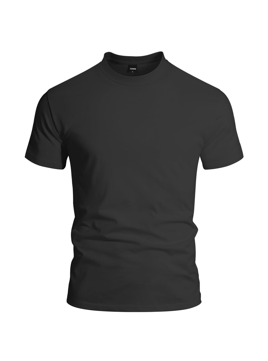 Herren nan eng anliegendes Rundhals-Basicshirt aus Singlejersey mit verstärktem Nackenband