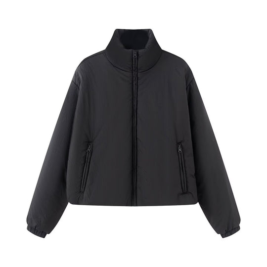 Damen Kurz geschnittener gesteppter Pufferblouson mit hohem Stehkragen Nord Taschen