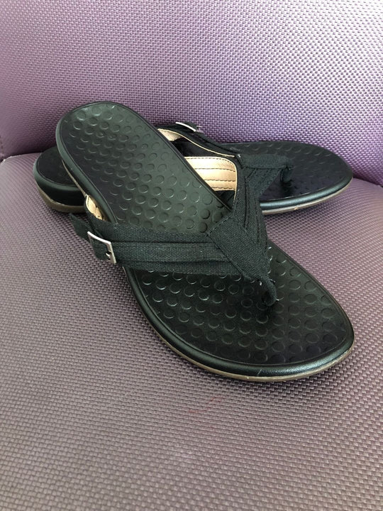 Damen Elegante und komfortable Zehentrenner-Sandalen mit verstellbarem Riemen