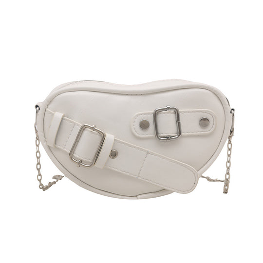 Damen modische Herz-Handtasche mit verstellbarem Kettenriemen Nord Taschen