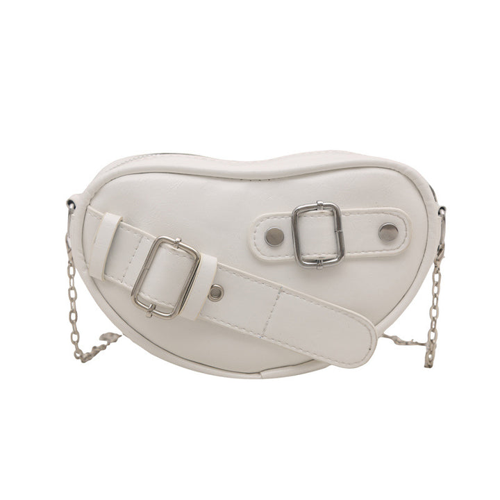 Damen modische Herz-Handtasche mit verstellbarem Kettenriemen Nord Taschen