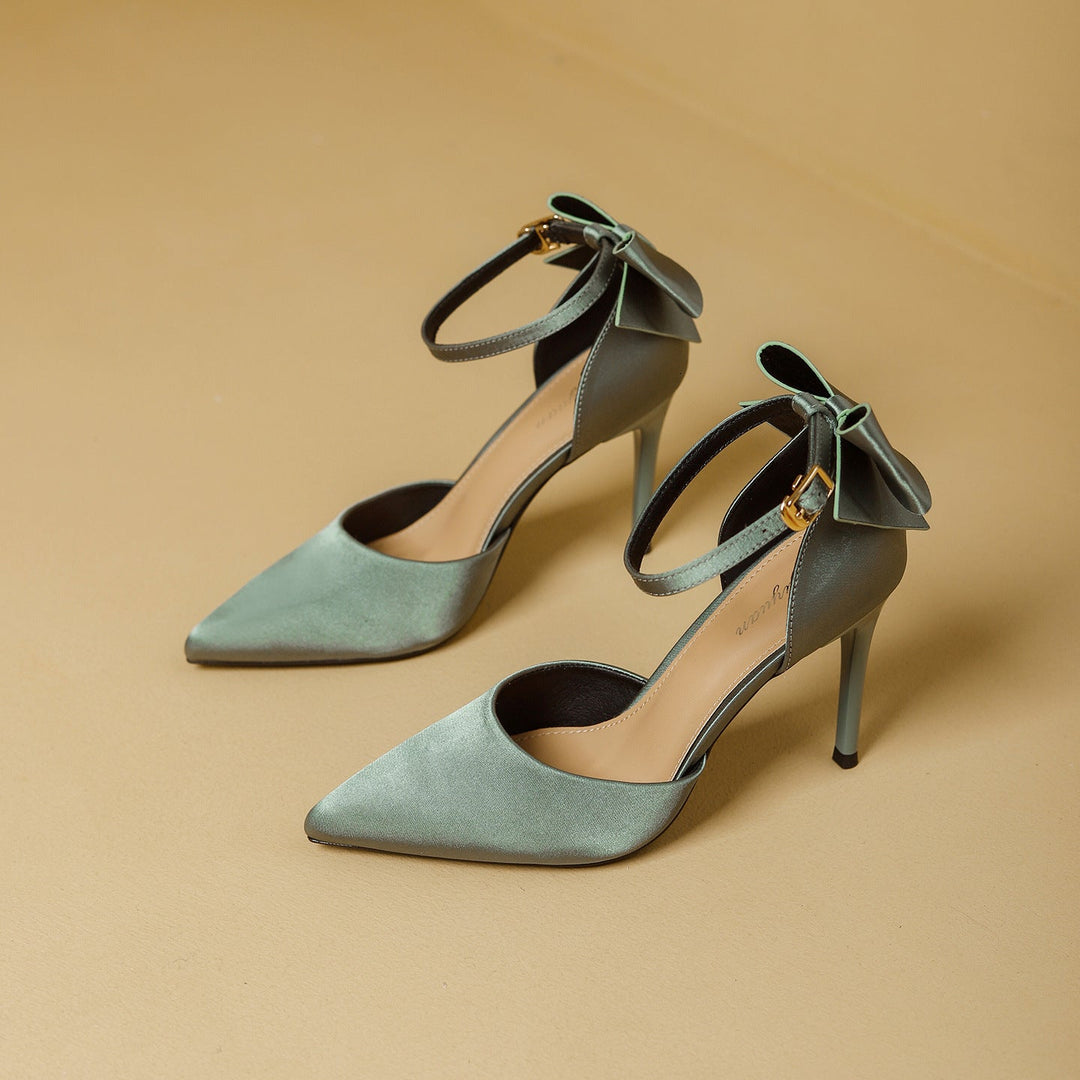 Damen schicke High Heels mit dekorativem Schleifenverschluss