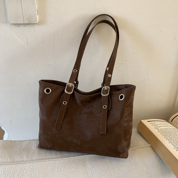 Damen hochwertige Veloursleder-Handtasche Nord Taschen