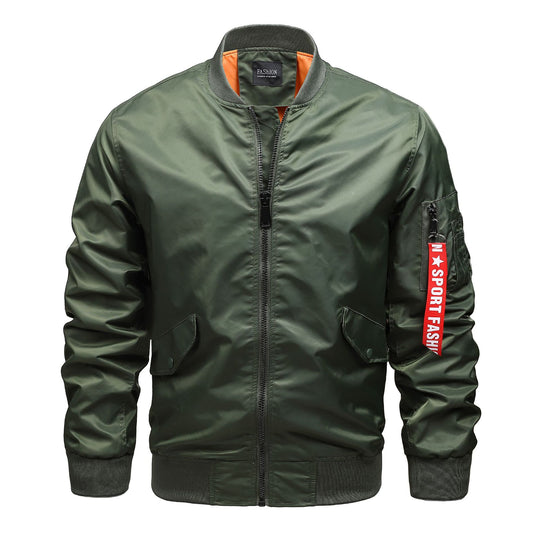 Herren Pilot‑Bomber mit Ärmel‑Organizer, Utility‑Taschen und Rippbündchen Nord Taschen