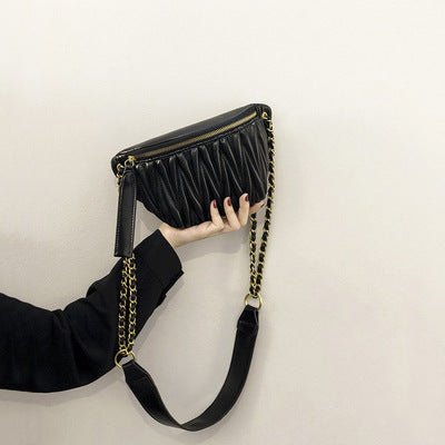 Damen elegante Clutch-Tasche mit gerafftem Design Nord Taschen