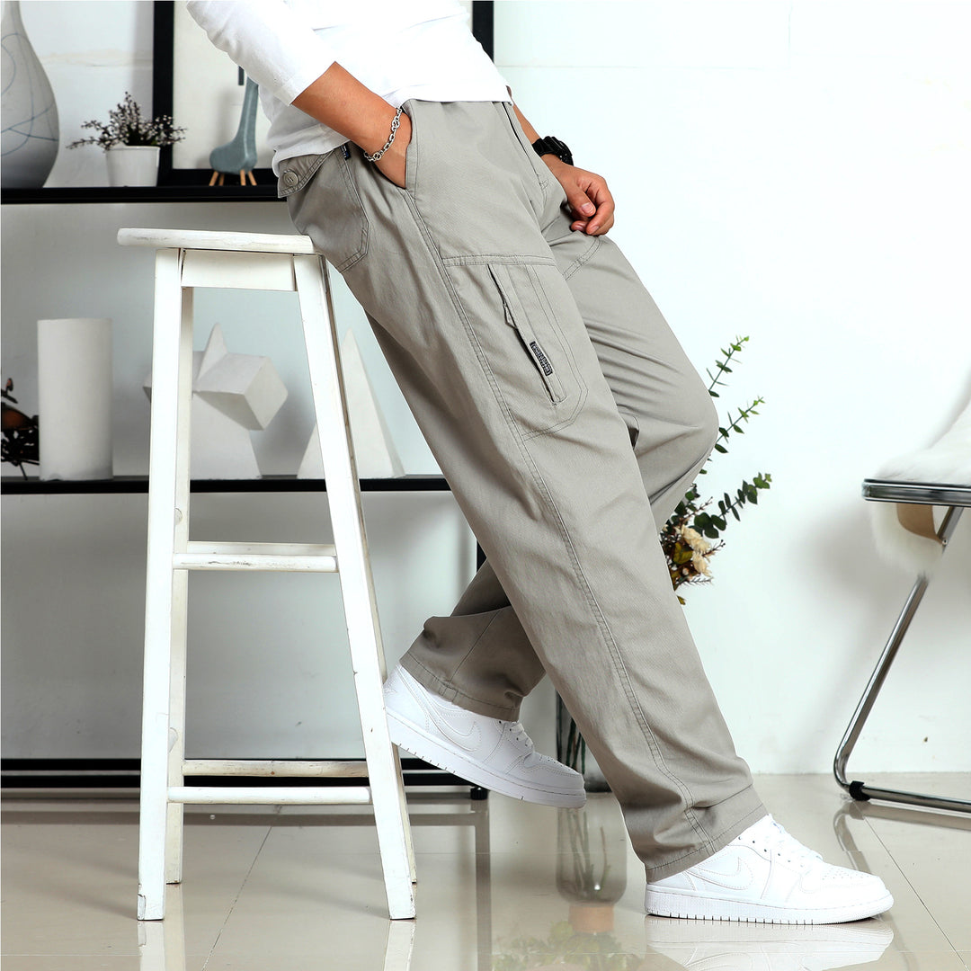 Herren Relaxed-Fit Canvas-Cargohose mit vorgeformten Knieeinsätzen und seitlicher Reißbeintasche Nord Taschen