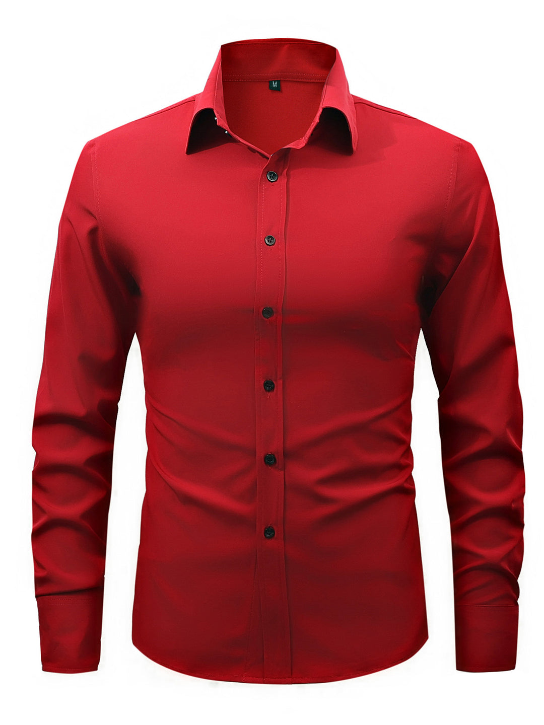 Men's  slim fit long sleeve stretch cotton dress shirt with spread collar Nord Taschen